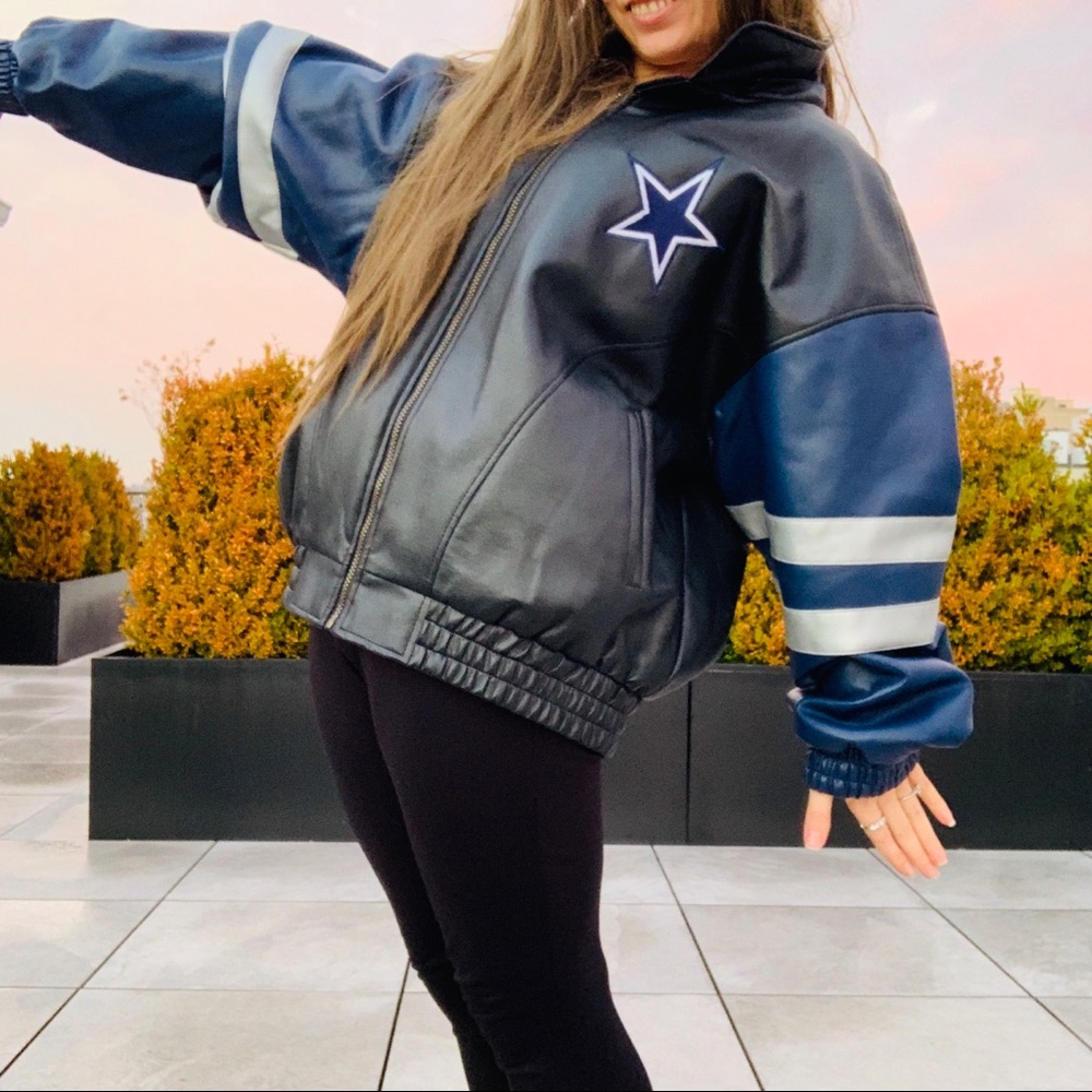 NFL GameDay Silver Blue Star Dallas Cowboys Jacket - Picture 4 of 16